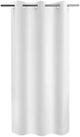 River Dream No Hook Stall Shower Curtain or Liner Microfiber White, 42x74