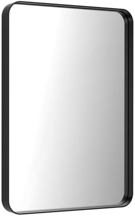 LOAAO 22X30 Inch Black Bathroom Mirror Metal Framed