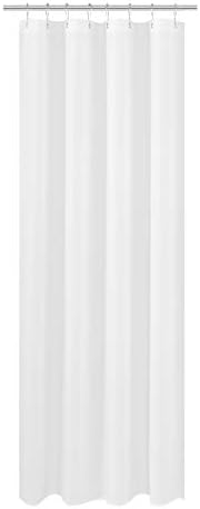 N&Y HOME Fabric Shower Curtain Liner Extra Long Stall Size 48x84, White