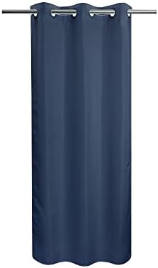 River Dream No Hook Stall Shower Curtain or Liner Microfiber Navy, 36x74