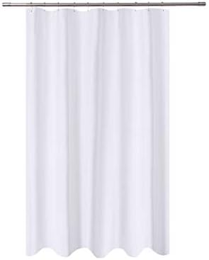 N&Y HOME Fabric Shower Curtain Liner 54 x 78 inches Bath Stall Size, White