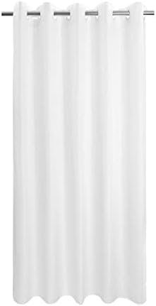 River Dream Extra Long No Hook Shower Curtain or Liner 71x98, White