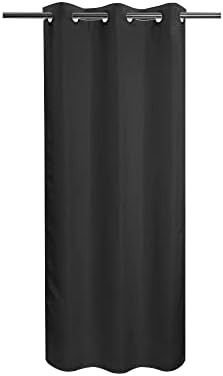 River Dream No Hook Stall Shower Curtain or Liner Microfiber Black, 36x74