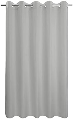 River Dream No Hook Long Shower Curtain or Liner Microfiber Grey, 71x80