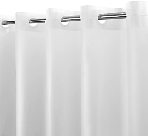 No Hook PEVA Shower Curtain or Liner, Standard Size 71 x 74, Frost