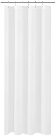 N&Y HOME Small Fabric Shower Curtain Liner 36x78 for Long Stall, White