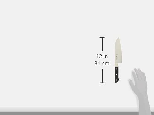 Fujitora Santoku, 6.7 inches (170 mm), Made in Japan, Cobalt Alloy Steel, Double Edged, Versatile Knife, For Meat, Fish, Vegetables, DP Cobalt Alloy Steel Insert, With Ferrule FU-503