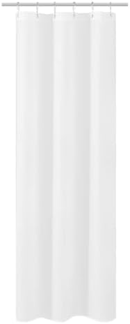 N&Y HOME Small Stall Shower Curtain Liner Fabric, White, 32 x 72 inches
