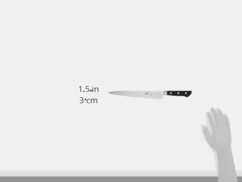 Mercer Culinary MX3 Premium San Mai VG-10 Steel Core Blade Sujihiki Knife, 240mm 9.5 Inch,Black