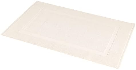 Amazon Basics Banded Bathroom Bath Rug Mat, Machine Washable, Super Absorbent, 100% Cotton, 20" W x 31" L, Cream
