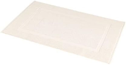 Amazon Basics Banded Bathroom Bath Rug Mat, Machine Washable, Super Absorbent, 100% Cotton, 20" W x 31" L, Cream
