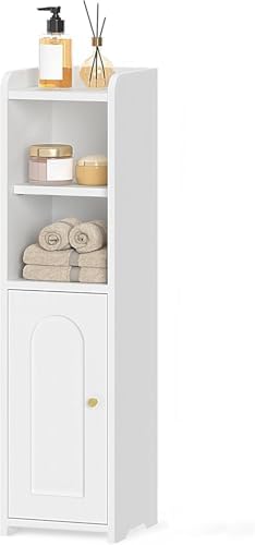 Hzuaneri Bathroom Storage Cabinet, Narrow Toilet Paper Cabinets with Doors