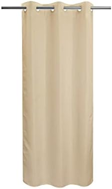 River Dream No Hook Stall Shower Curtain or Liner Microfiber Beige, 36x74