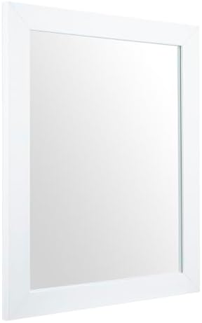 Rectangular Wall Mirror 20x16 Inch Bathroom Mirror for Over Sink, White