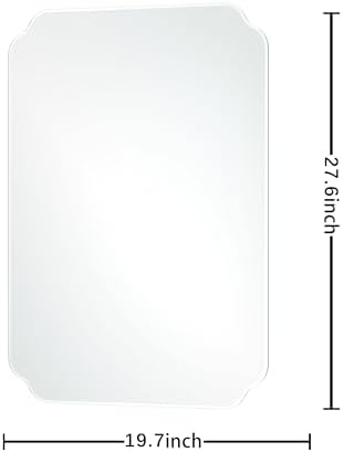 20x28 Inch Bathroom Mirrors for Over Sink, Frameless Mirrors for Wall