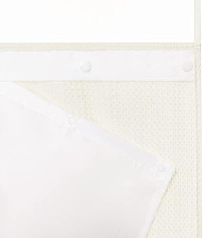 RiverDream Heavyweight Waffle No Hook Shower Curtain with Liner,Cream,71x74