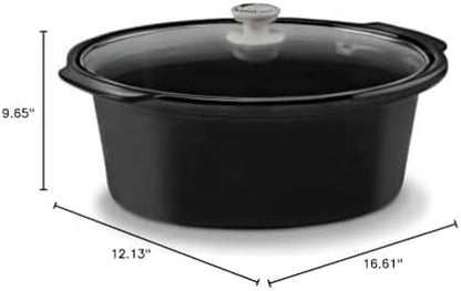 Disney The Nightmare Before Christmas 7-Quart Slow Cooker Sketch Pattern by Select Brands - Food Warmer for Parties - Low, High & Warm Heat Settings - Kitchen Essential for Home-Cooked Meals