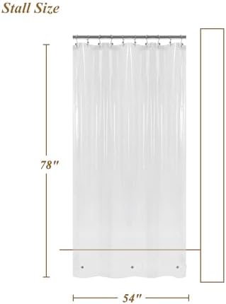 Mrs Awesome 54x78 Stall Shower Curtain Liner Clear