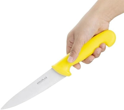 Chefs Knife 6.5" Yellow Handle - Cooked Meats.