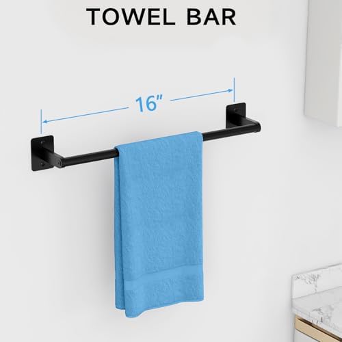 KLJKPA Black Bathroom Accessories Set, 4-Piece Bathroom Hardware Set