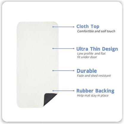 Bath Mat,Ultra Thin Bathroom Runner Rugs,Large Bath Mats for Bathroom,Quick Dry,Non-Slip,Machine Washable,Low Pile,Bath Rug,Shower Outside,Sink,Home Decor Accessories.Cream,1'5"x4'11"（17x59inch）