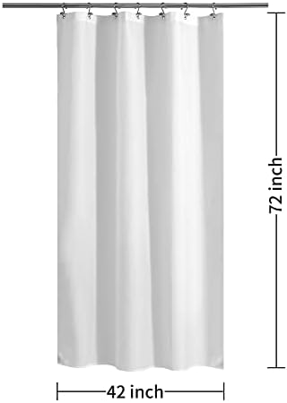 ALYVIA SPRING 42x72 Stall Waterproof Fabric Shower Curtain or Liner White
