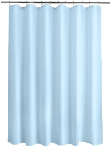 Titanker Fabric Shower Curtain Liner, Baby Blue, Waterproof, Lightweight, Machine Washable, 70 x 72 Inches