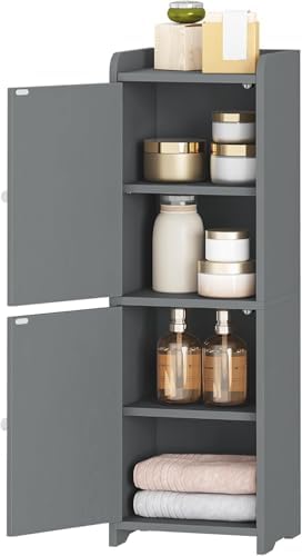 Hzuaneri Bathroom Storage Cabinet, Small Corner Floor Cabinet with 2 Doors