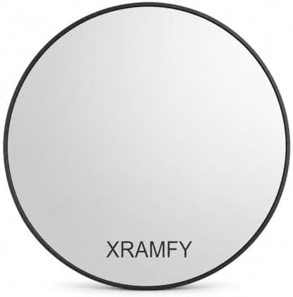 XRAMFY 30 Inch Round Mirror-Black Circle Mirrors for Bathroom, Entryway