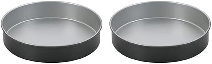 Cuisinart 9-Inch Round Cake Pan, Chef's Classic Nonstick Bakeware, Silver, AMB-9RCK (Pack of 2)