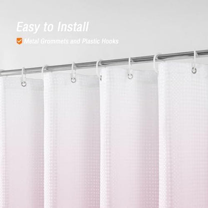 Gibelle Pink Ombre Fabric Shower Curtain for Bath Decor, 72 x 72