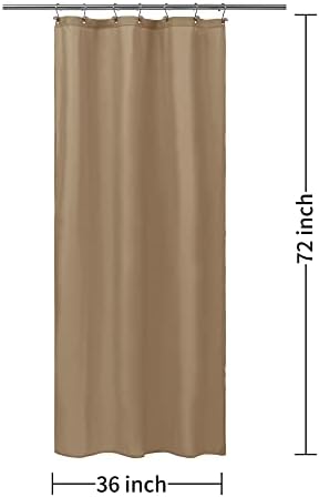 ALYVIA SPRING Stall Waterproof Fabric Shower Curtain or Liner Coffee, 36x72