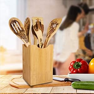 Nightmare Wooden Spoons Great Utensil Set Fun Idea Serving Utensils Burned Bamboo Spoons Kitchen House Warming Present Slotted Spoon 5 Piece