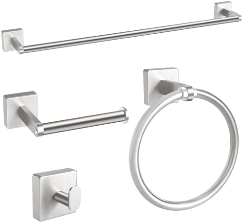 KLJKPA Brushed Nickel Bathroom Hardware Set, 24 inch Bathroom Towel Holder