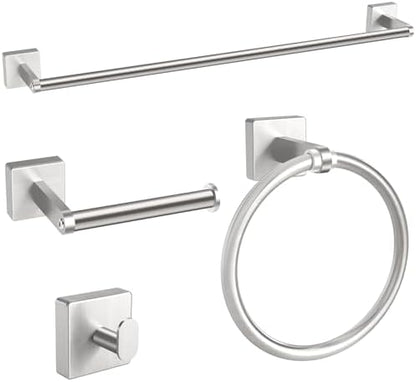 KLJKPA Brushed Nickel Bathroom Hardware Set, 24 inch Bathroom Towel Holder
