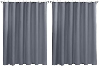 Nasitos Fabric Shower Curtain Liners with Magnets 2 Pack 70X72 Inch White
