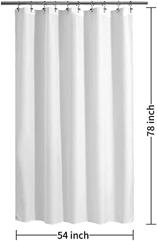 ALYVIA SPRING 54x78 Stall Waterproof Fabric Shower Curtain or Liner White