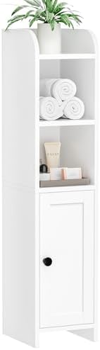 Homhedy Small Bathroom Storage Cabinet, Narrow Toilet Paper Cabinet