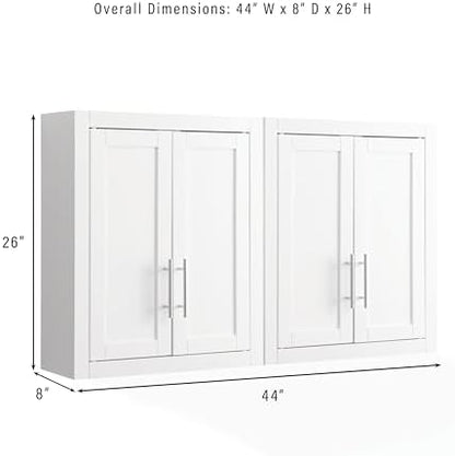 Crosley Furniture Savannah 2-Piece Wall Cabinet Set