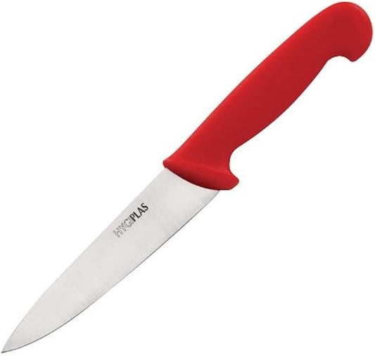 Hygiplas Chefs Knife Cutlery Kitchenware Restaurant Blade 16cm/6 1/2" Red