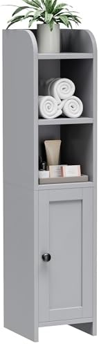 Homhedy Small Bathroom Storage Cabinet, Narrow Toilet Paper Cabinet
