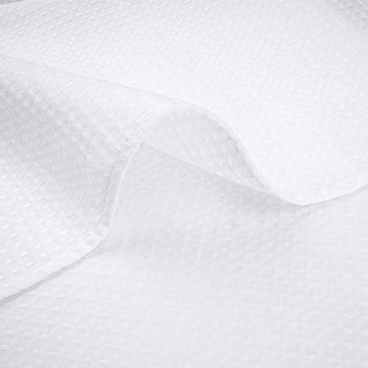 RiverDream Heavyweight Waffle No Hook Shower Curtain with Liner,White,54x80