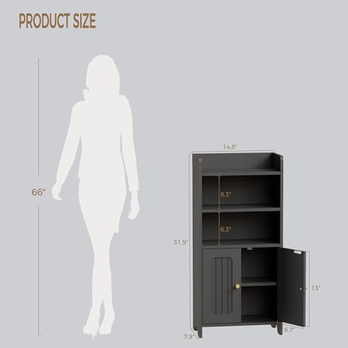 BEWISHOME Bathroom Storage Cabinet,Small Floor Cabinet,Toilet Paper Cabinet