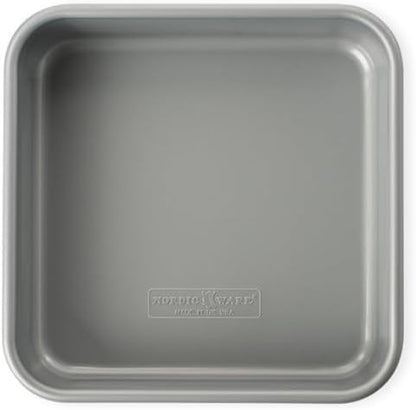 Nordic Ware Brilliant™ Colorful Bakeware 9-Inch Square Pan, Nonstick made without PFAS or PTFE for safe cooking; Reinforced steel rim prevents warping
