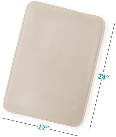 Clara Clark Bathroom Rugs, Velvet Memory Foam Bath Mat, Non-Slip Bath Rugs, Machine Wash, Dries Quickly, Ultra Soft Plush Bath Mats for Bathroom,