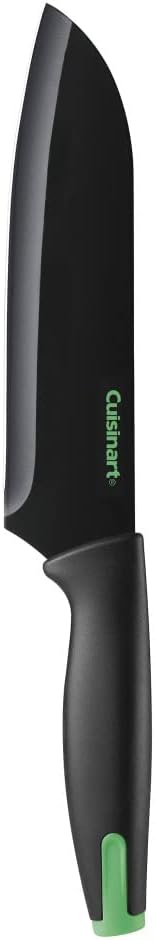 Cuisinart Advantage Nonstick Ceramic-Coated Knife Set, 7-Piece Acrylic Block Stainless Steel Knives for Precise Cutting, Durable Kitchen Knife Set with Ergonomic Handles, C55-7PCE