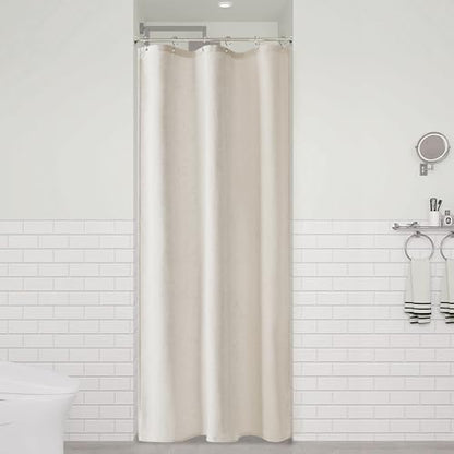 Naturoom Linen Shower Curtain 36x72 Inch for Bathroom Oatmeal 1 Panel