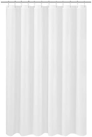 N&Y HOME Longer Shower Curtain Liner Fabric 72 x 75 inches, White