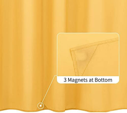 ALYVIA SPRING Waterproof Fabric Shower Curtain or Liner Yellow, 72x72