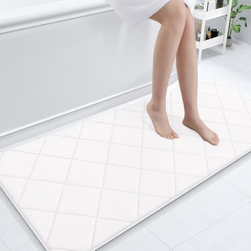 OLANLY Memory Foam Bath Mat 59x24, Ultra Soft and Absorbent Bathroom Rugs